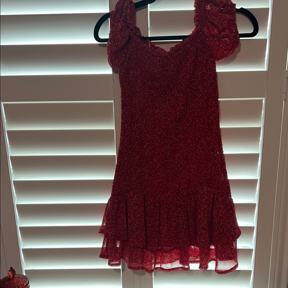 Red Floral Princess Polly Dress